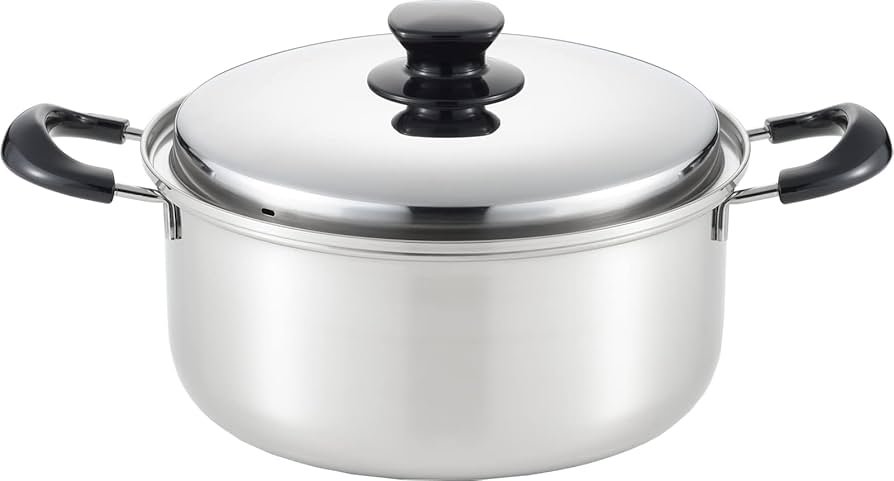 Amazon.co.jp: ヨシカワ 両手鍋 24cm 5.3L 蓋付き IH・直火対応
